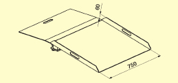 Wheelchair 2 piece entrance ramp